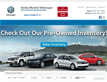Tablet Screenshot of ganleywestsidevolkswagen.com